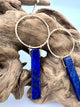 striking Lapis Lazuli Spike earrings with golden hoop for a statement conscious woman