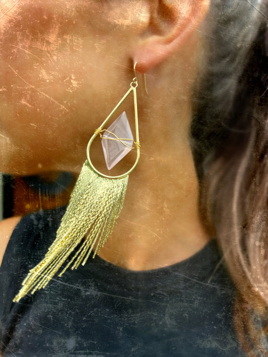 The Showstopper Earring | fringes in gold or silver