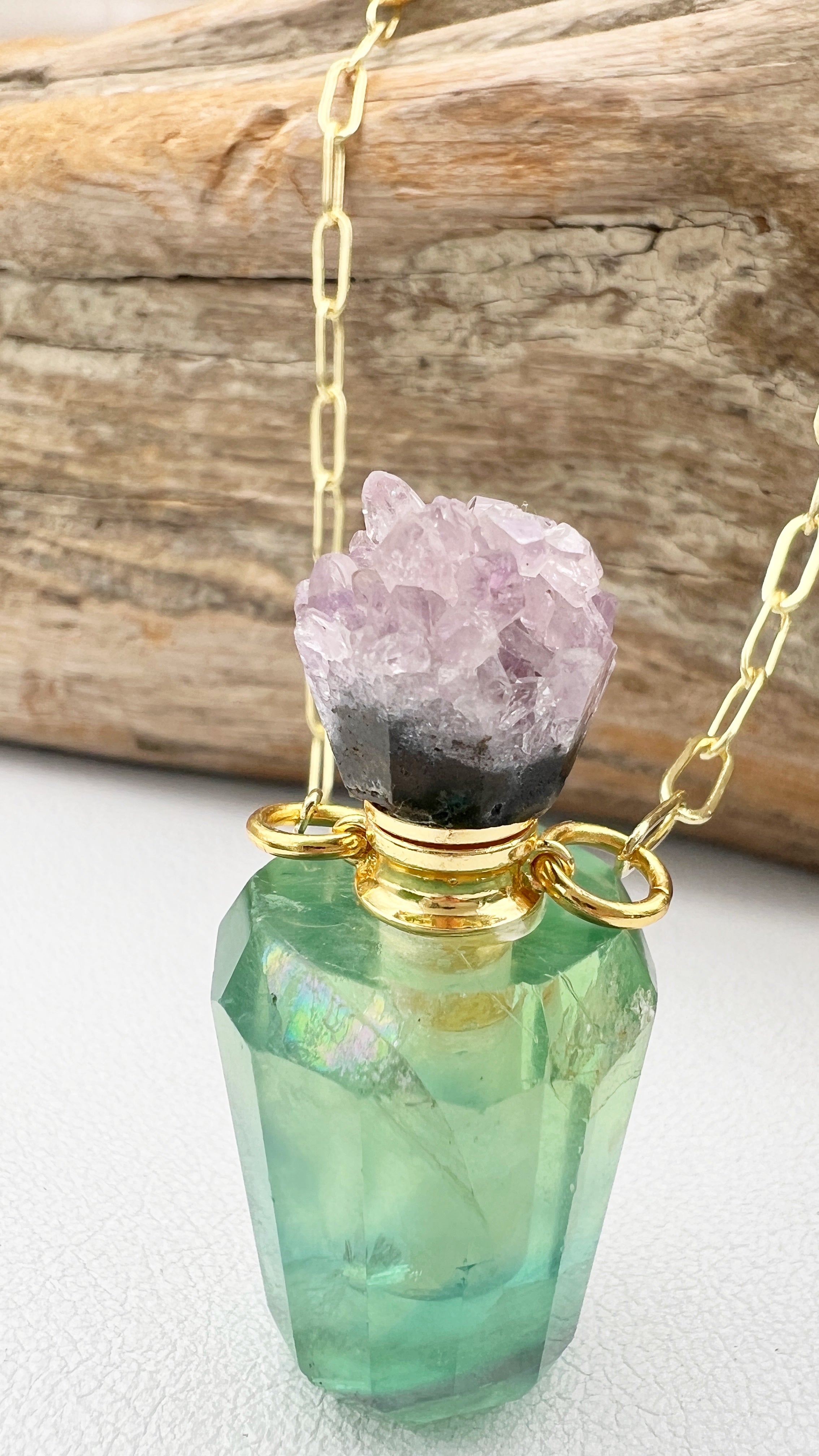 Crystal Vial Perfume Necklace (4 Colors) - Tijon